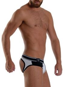 �����-����� "Urban Soho Jock Briefs - White/Black" 