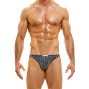 �����-����� "King Cheetah Low Cut Briefs - Gun Metal" 