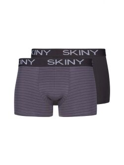 �����-������� "Cotton Stretch Trunks 2 Pack - Anthracite/Black" (�������� 2 ��.) 