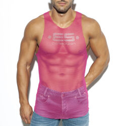 �����-���������� "Mesh Broad Tank Top - Fuchsia" 
