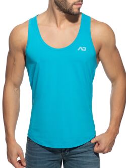�����-���������� "U-Neck Cotton Tank Top - Turquoise" 