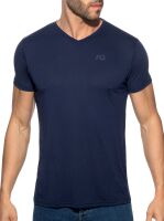 �������� "Basic V-Neck T-Shirt - Navy" 