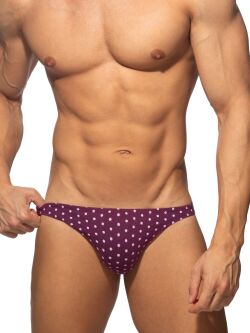 �����-����� "�um Dots Bikini Briefs - Aubergine" 