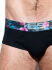 �����-����� "Flowery Waistband Briefs - Black" 