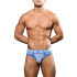 �����-����� "Almost Naked Fly Stripe Briefs - Electric Blue/White Stripes" 