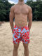 ������-����� "Leaves Medium Boardshort - Azure" 
